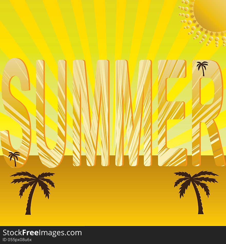 Summer holiday whit palm trees.vector. Summer holiday whit palm trees.vector