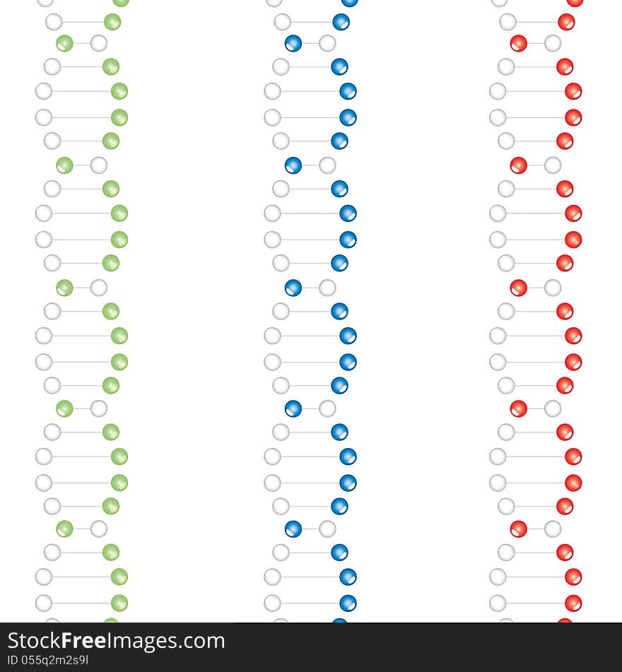 DNA strand illustration on white background.