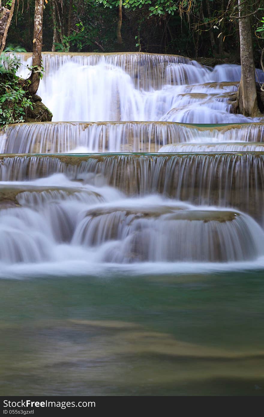 Deep forest Waterfall in Kanchanaburi, Thailand. Deep forest Waterfall in Kanchanaburi, Thailand