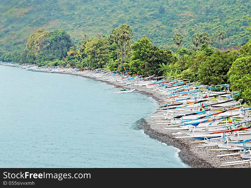 Jukung Traditional Balinese Fishing Boats