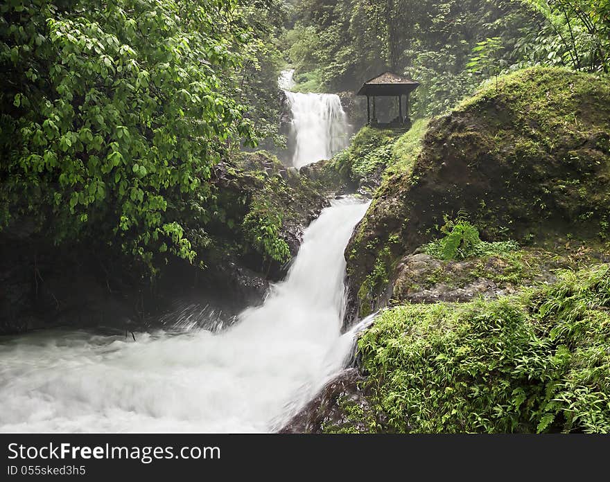 Beauty waterfall on Bali island