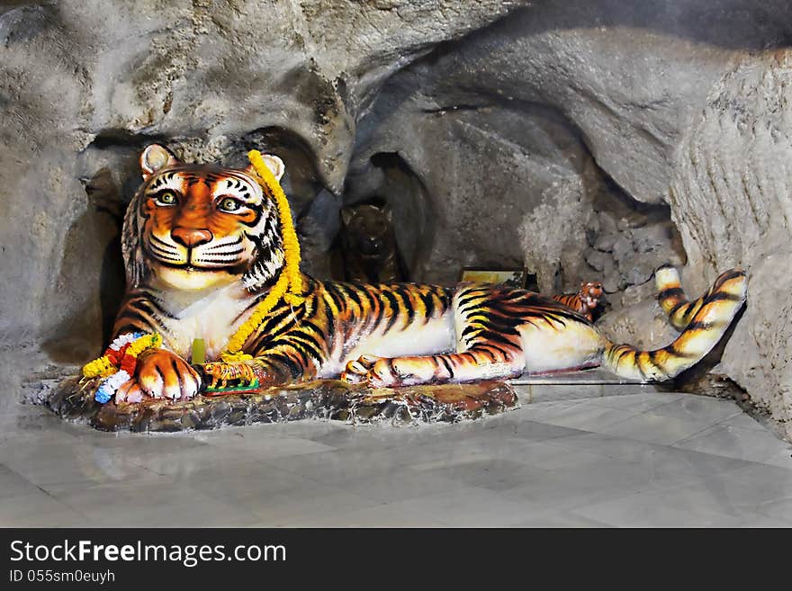 KRABI, THAILAND - APRIL 14: Tiger Cave Temple is the most important Temple in Krabi on April, 14, 2011, Krabi, Thailand.