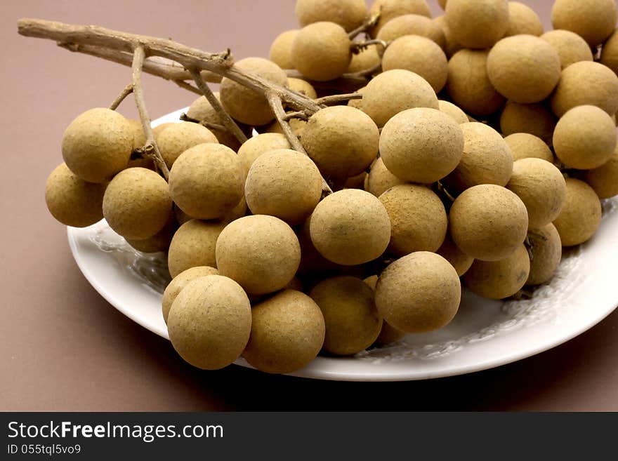 Longan fresh Asia sweet fruit, Thailand.