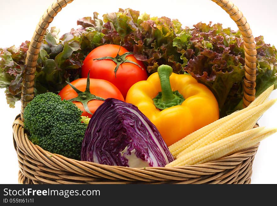 Fresh vegetables in basket