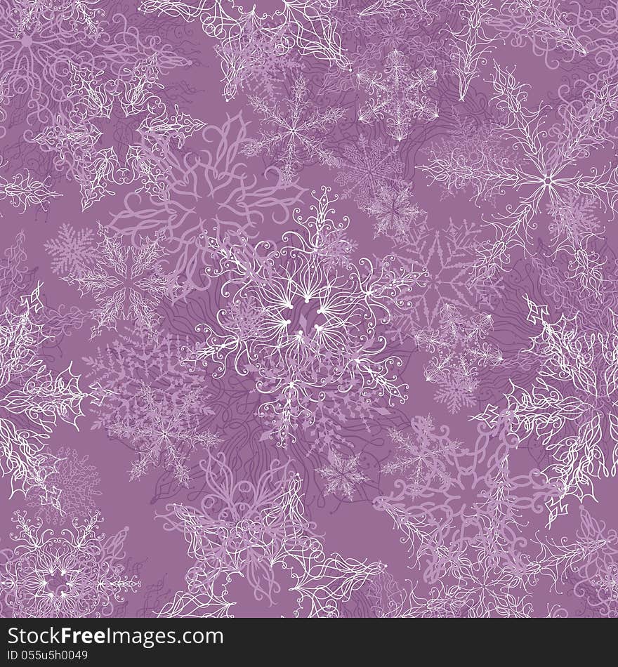 Snowflake Seamless Pattern. This is file of EPS8 format.