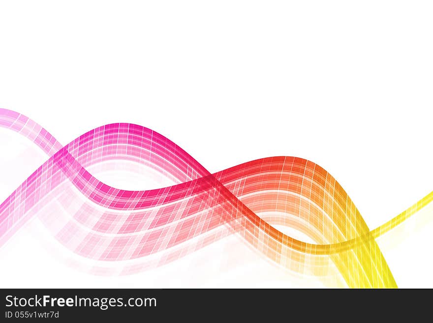 Red pink abstract waves background