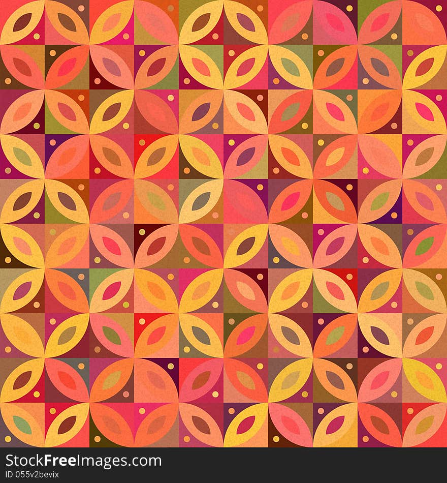 Seamless colorful abstract retro pattern. Can be used for wallpaper, pattern fills or web page background.