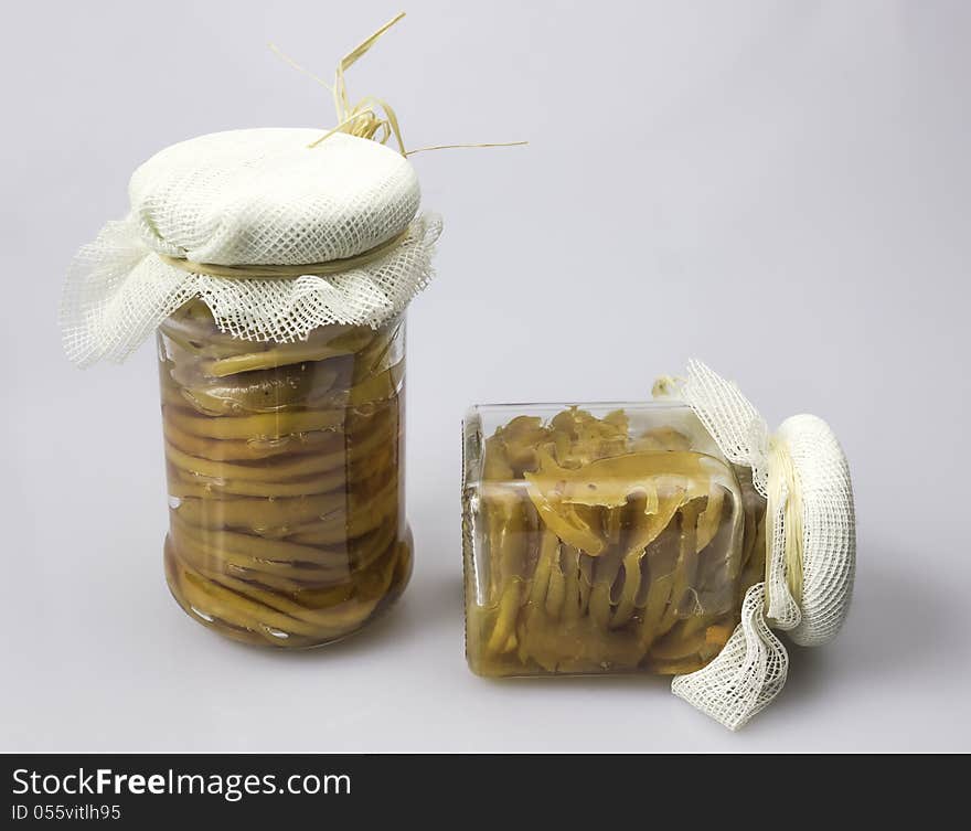 Quince fruit preserved in jars. Quince fruit preserved in jars