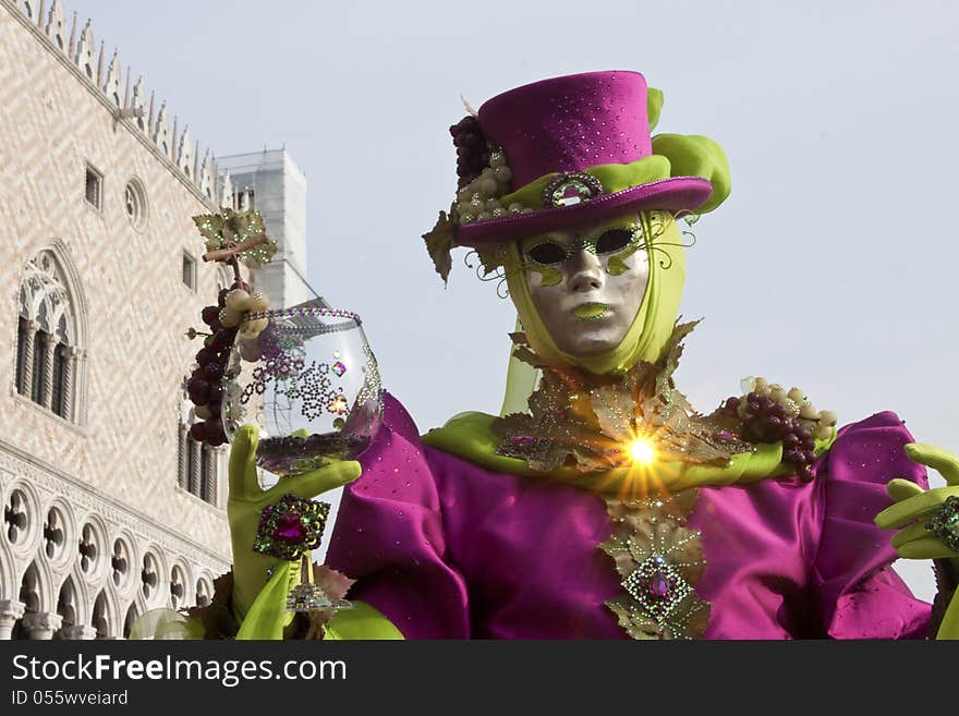 Mask posing in st mark square. Mask posing in st mark square