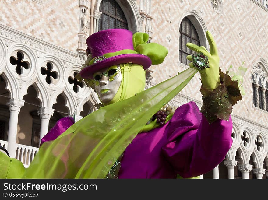 Mask posing in st mark square. Mask posing in st mark square