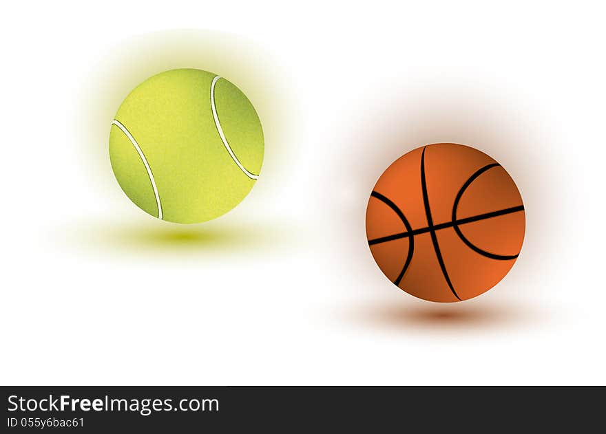 Tennis and basket ball