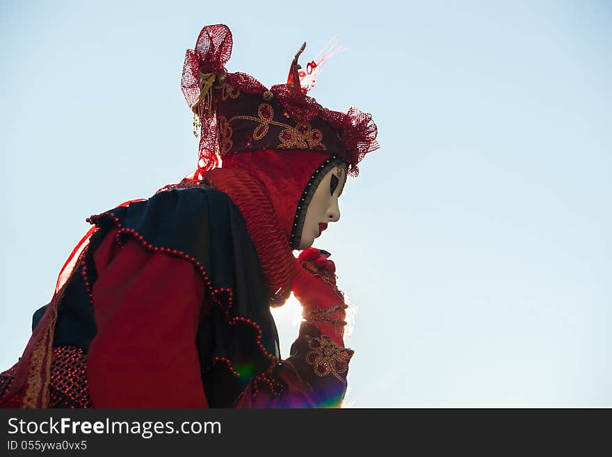 Mask at carnival in Venice. Mask at carnival in Venice