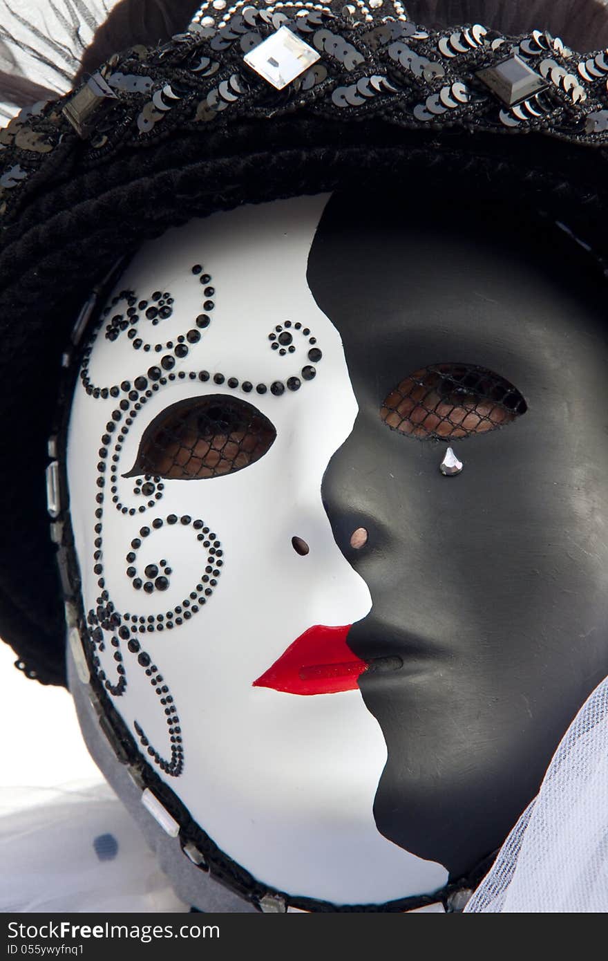 Mask posing in st mark square. Mask posing in st mark square