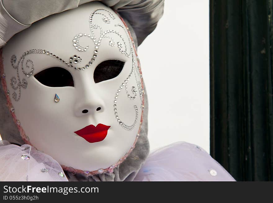 Mask posing in st mark square. Mask posing in st mark square