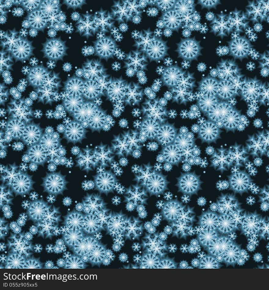 Seamless Snow Flakes Background