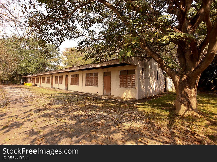 The old class classroom more 80 yearolds.Lampang Thailand.