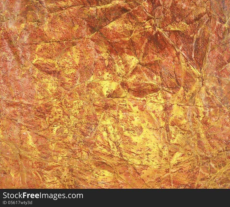 Abstract background with golden paper texture