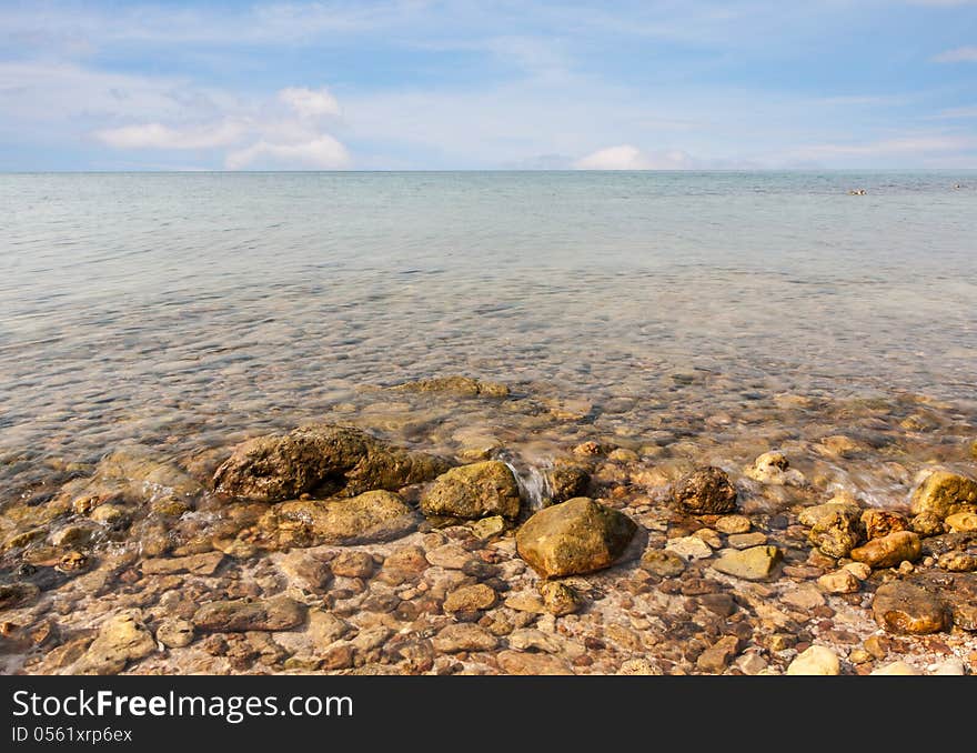 Rock beach at Ta-Lu Island Thailand