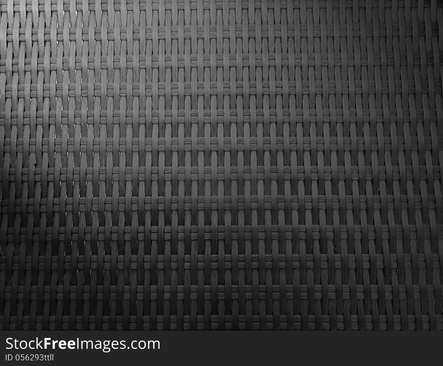 Rattan texture background in black