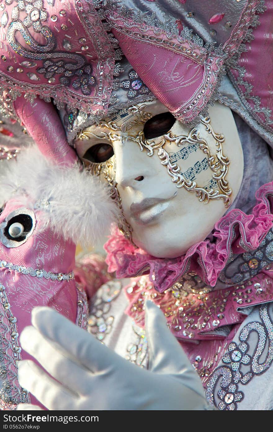 A carnival mask in Venice,Italy