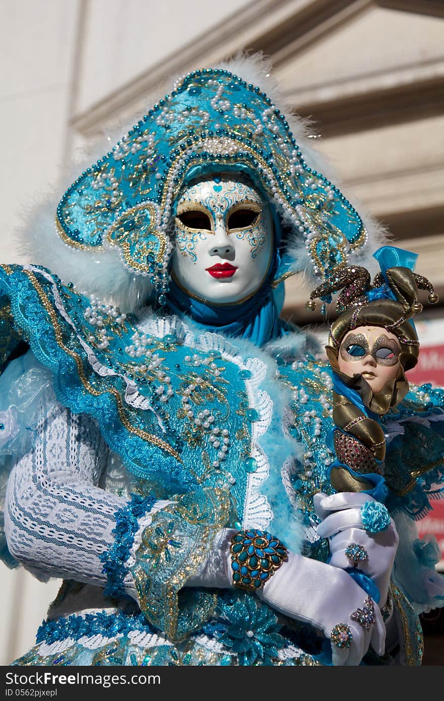 A carnival mask in Venice, Italy