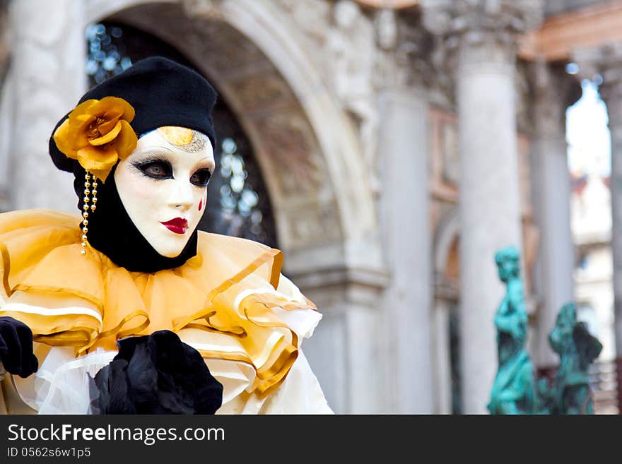 A carnival mask in Venice,Italy. A carnival mask in Venice,Italy