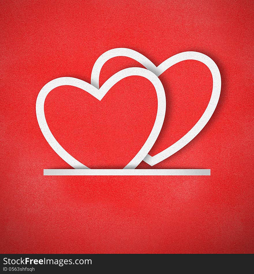 Heart paper background