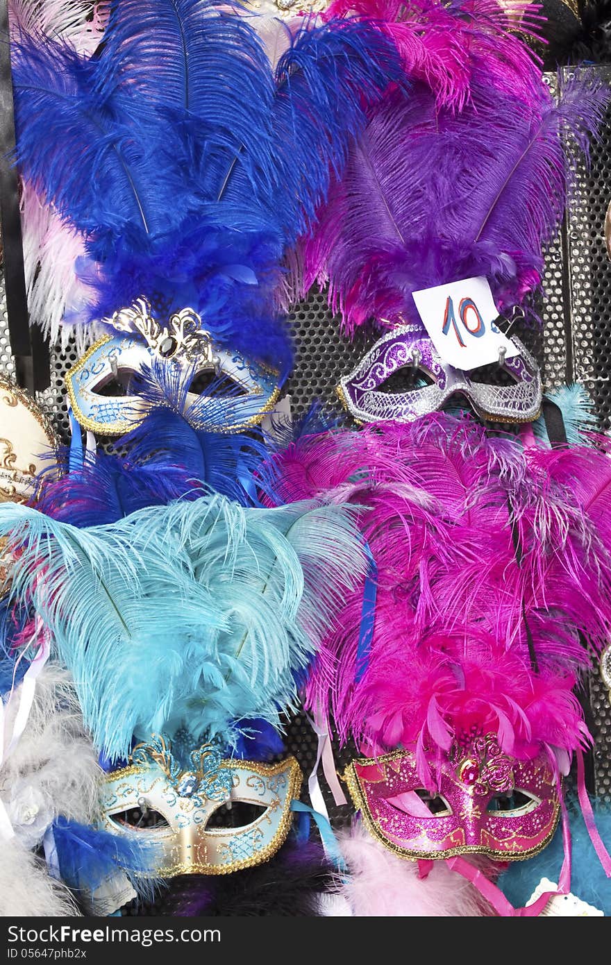 Masks exposed at market carnival of venice. Masks exposed at market carnival of venice