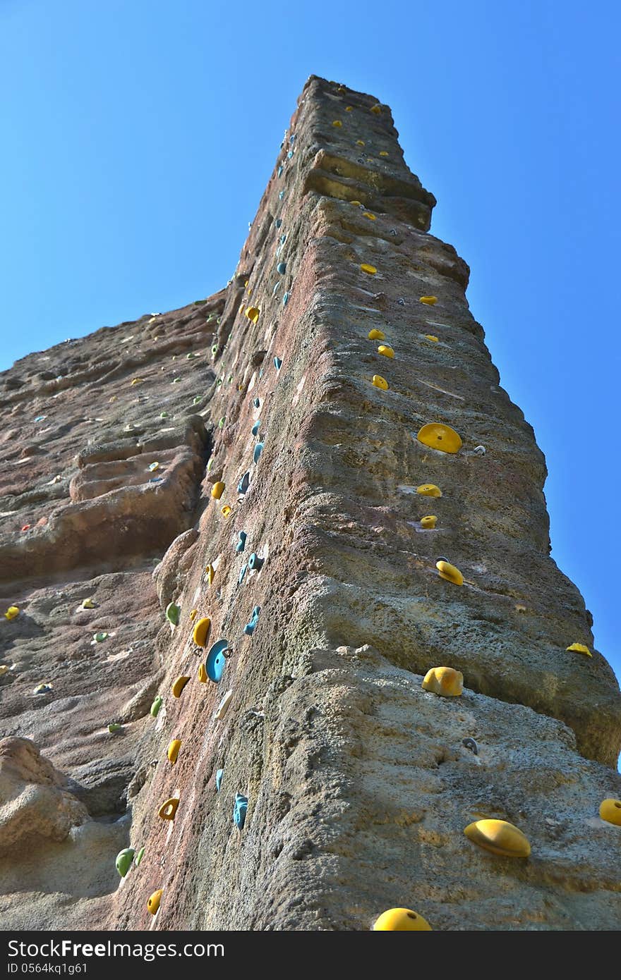 Detail of a climbing rock