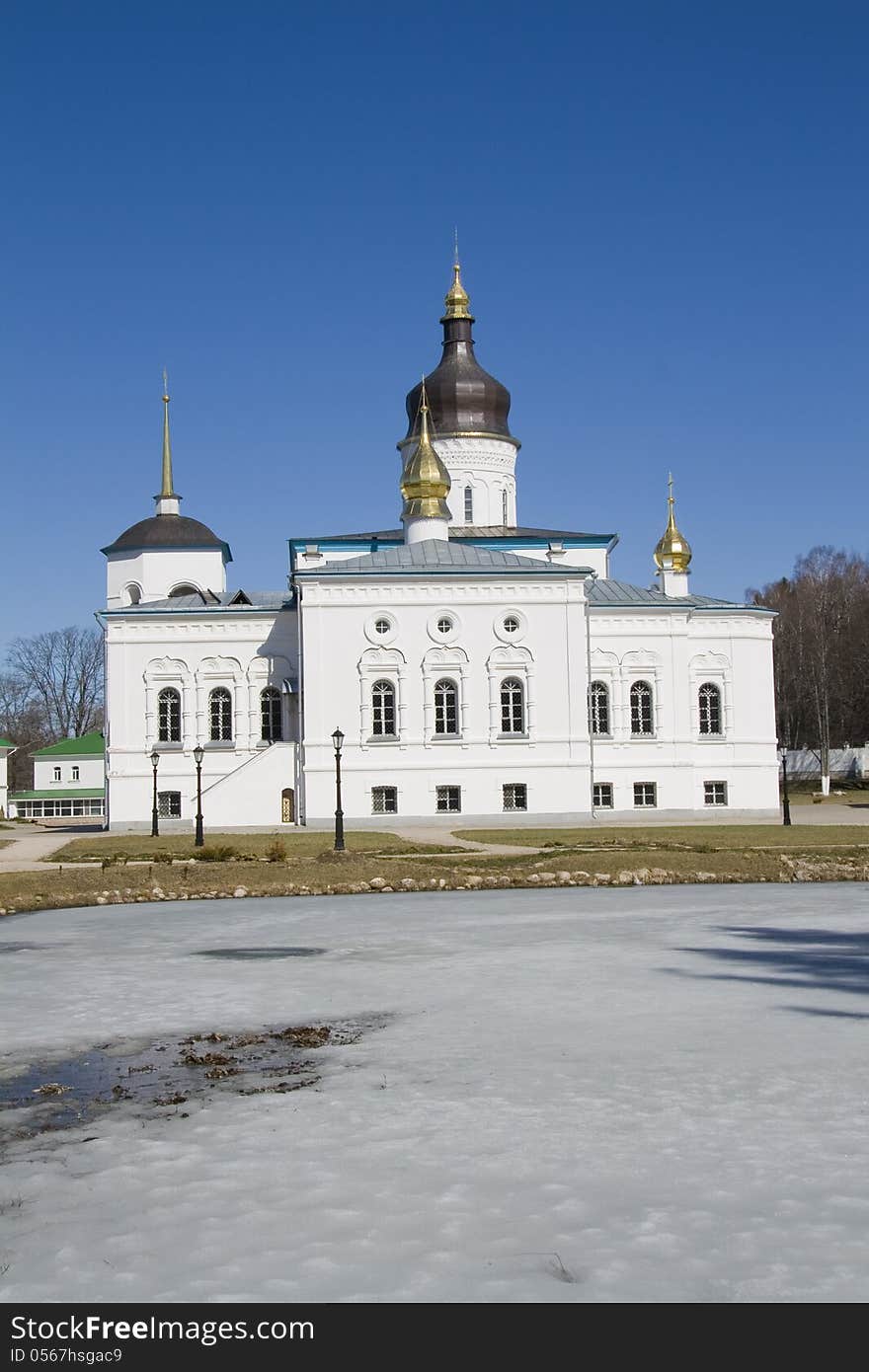 Renovated church in Yelizarov Monastery near Pskov town, Russia. Renovated church in Yelizarov Monastery near Pskov town, Russia.