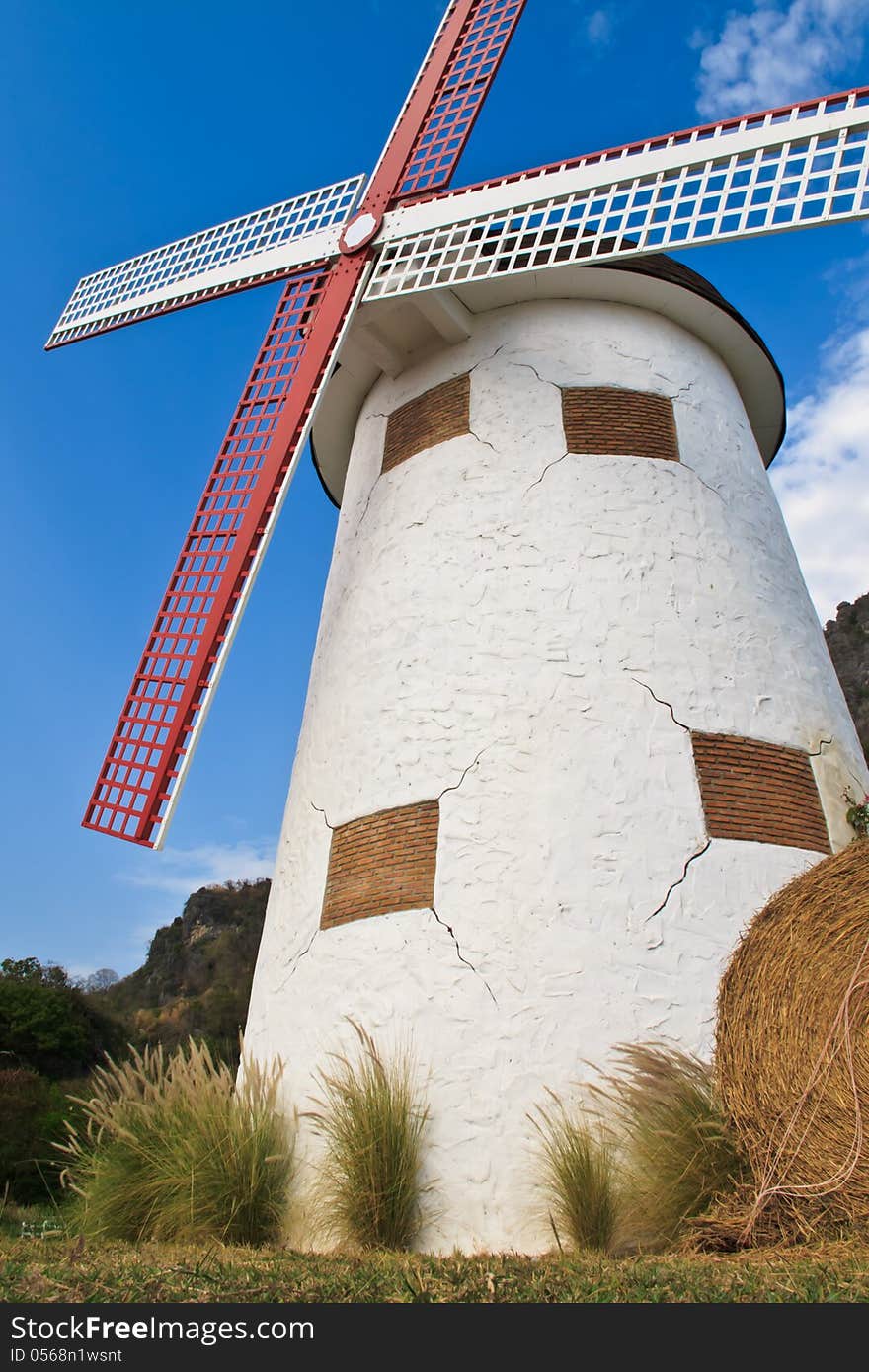 White wind mill