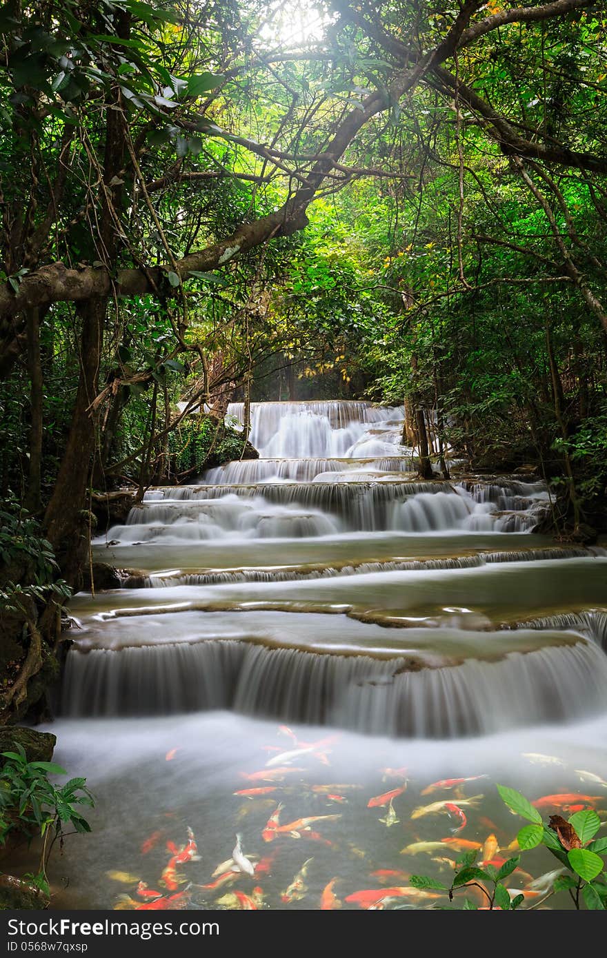 Thailand Waterfall In Kanjanaburi