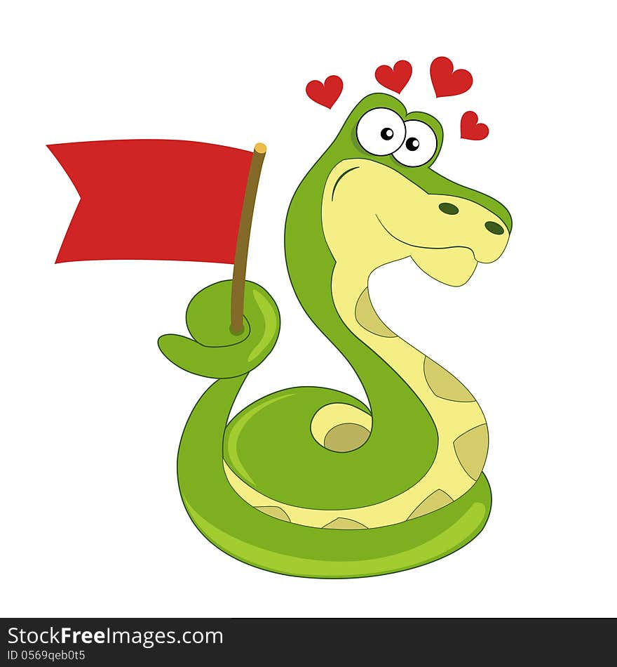 Snake love. This is file of EPS8 format.