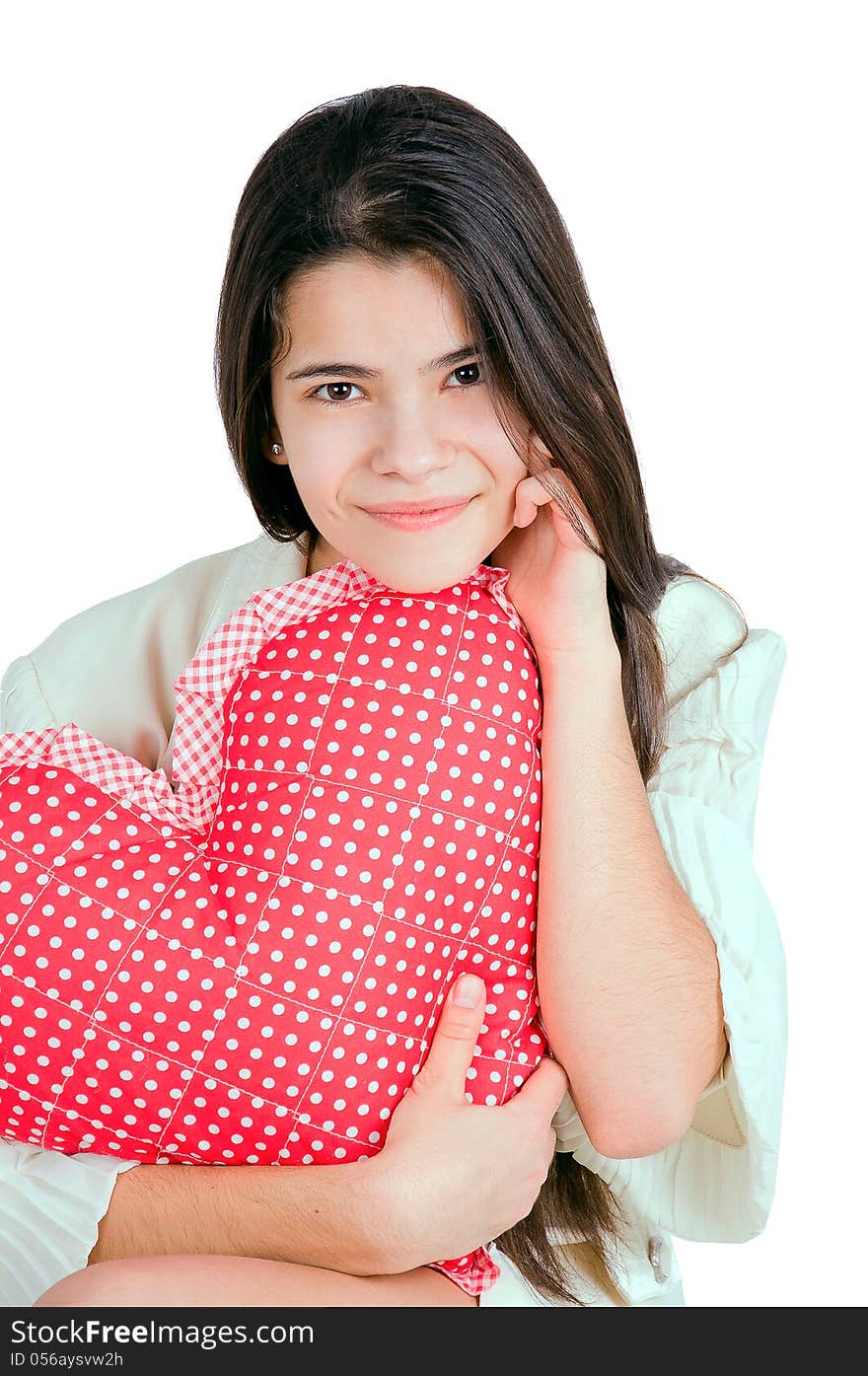 Girl with heart in hand