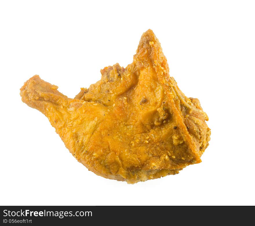 Fried chicken isolated on white background