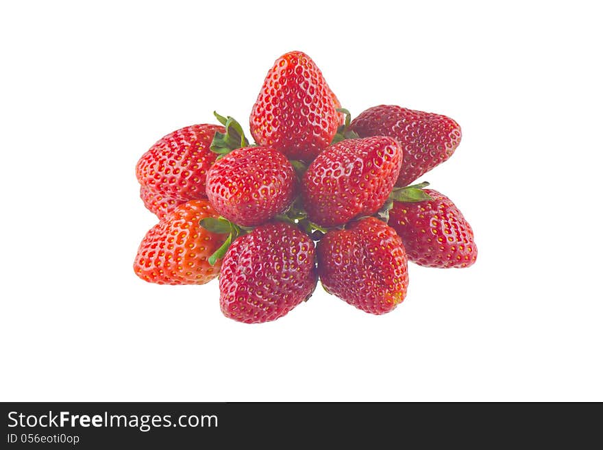 Strawberry isolated on white background.