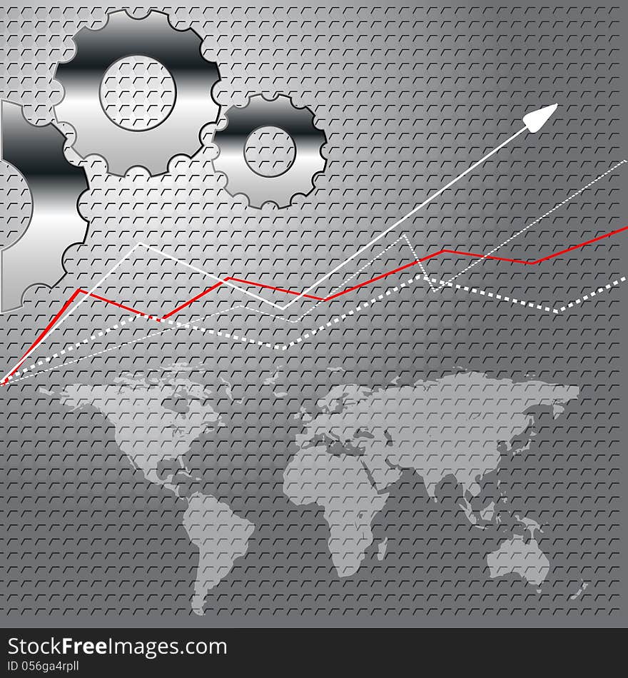 Abstract vector  background with map and arrows. Eps10. Abstract vector  background with map and arrows. Eps10