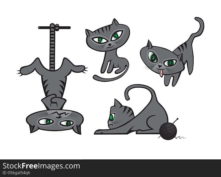 Grey cats collection