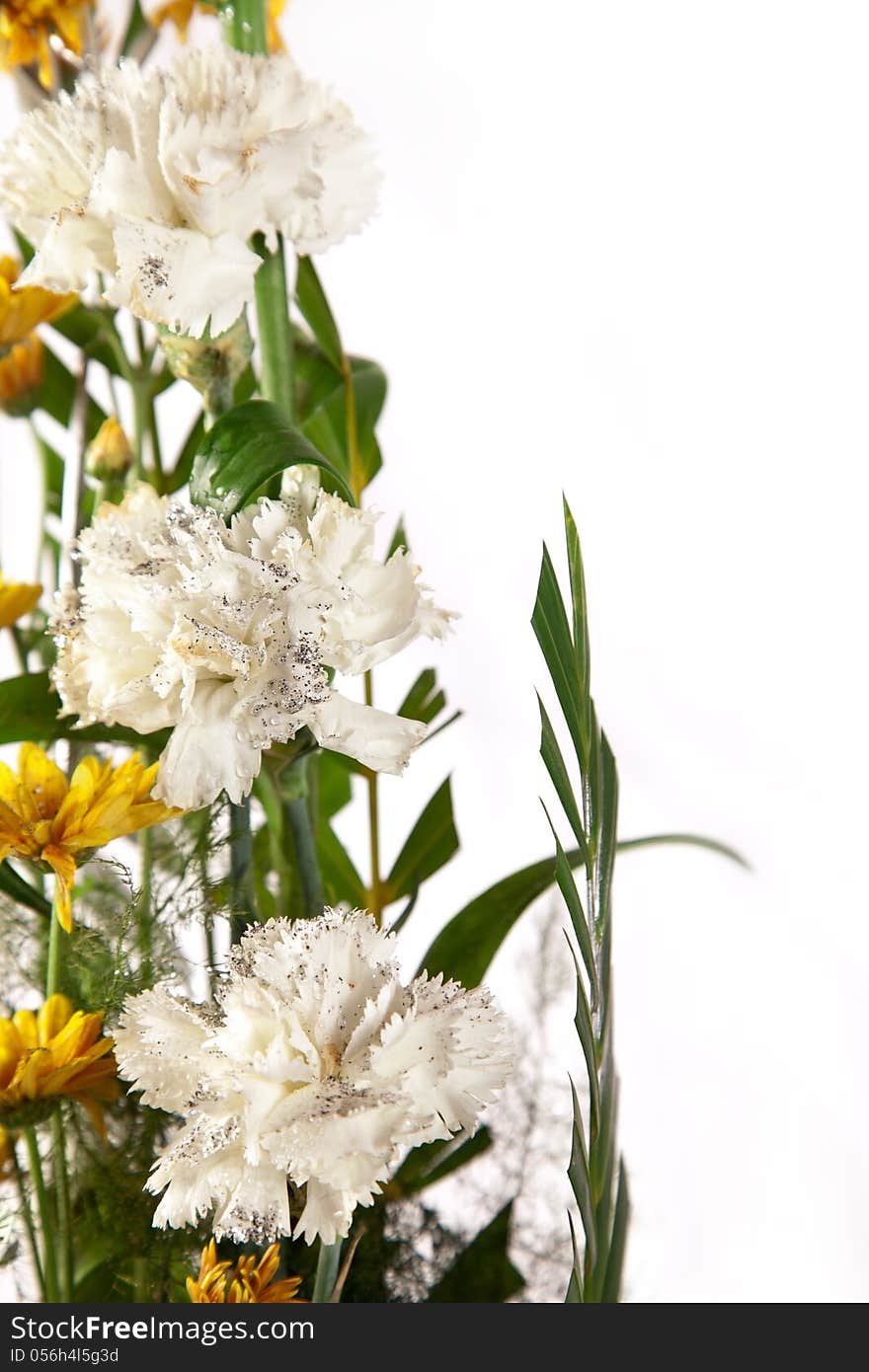 Beautiful Bouquet of  flower isolated on white. Beautiful Bouquet of  flower isolated on white