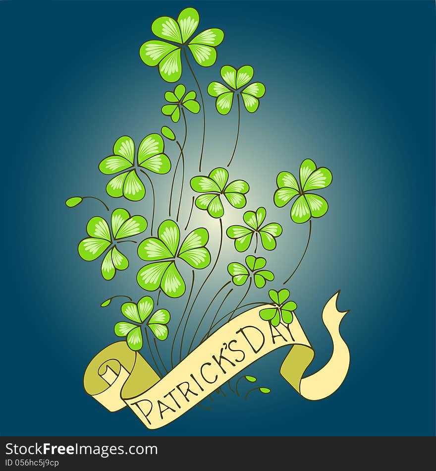 St. Patrick s Day clover background.