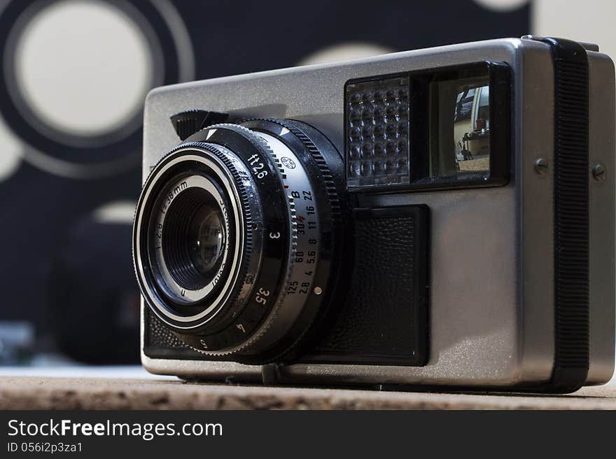 Detail of a vintage foto camera. Detail of a vintage foto camera