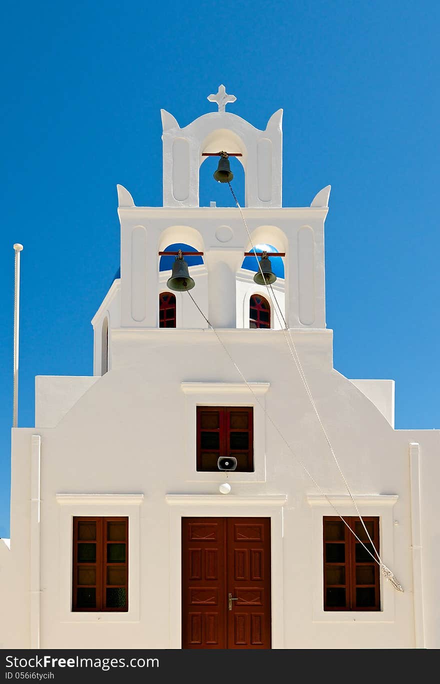 The beauty of Greek architecture is particularly visible in the church buildings. White arches of the church bell tower, reminiscent of delicate lace. The beauty of Greek architecture is particularly visible in the church buildings. White arches of the church bell tower, reminiscent of delicate lace.