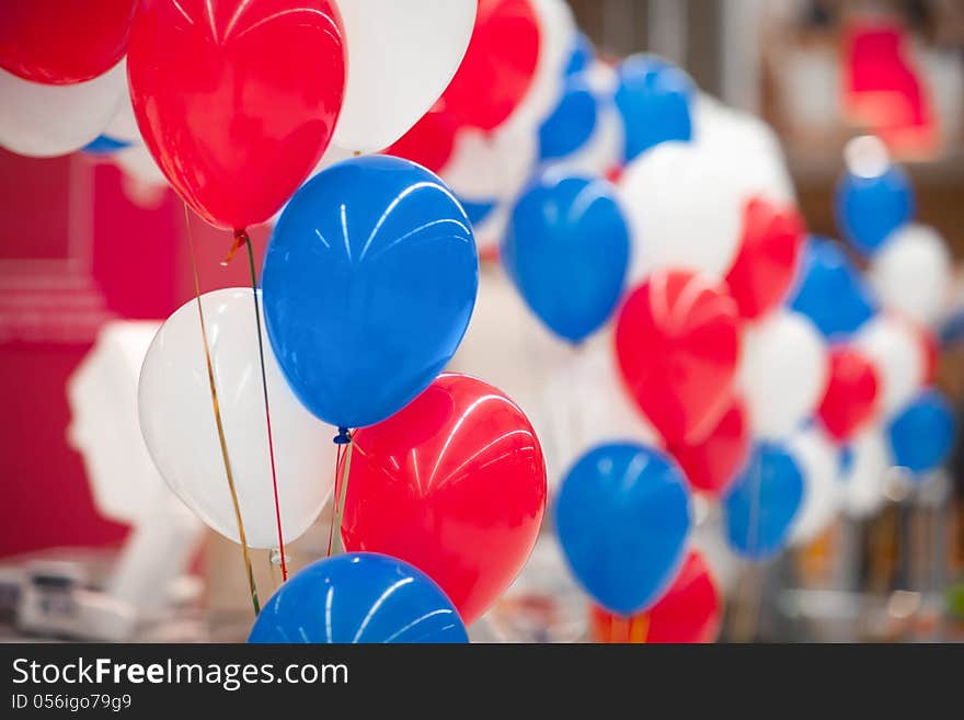 Bunch of multi-colored balloons