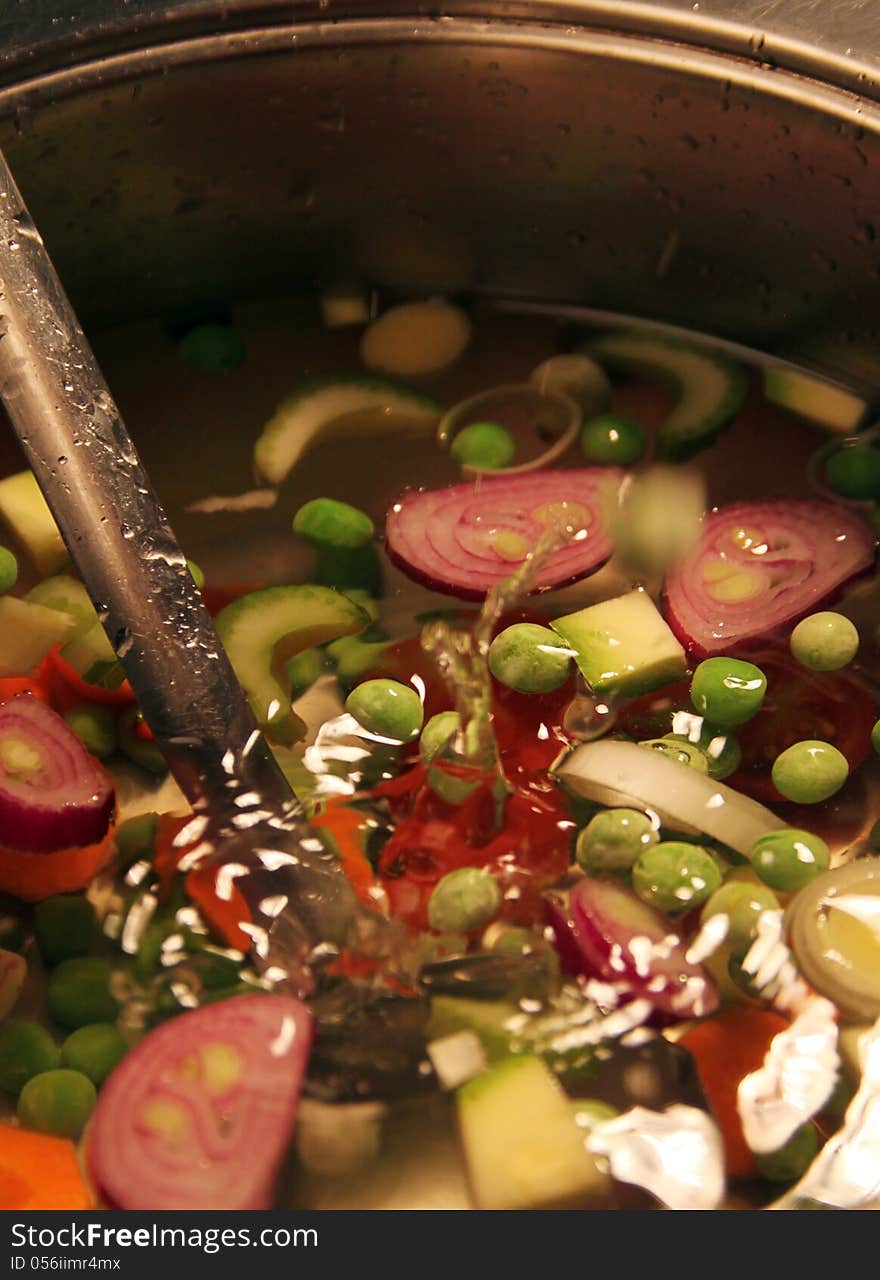 The ingredients for Vegetable Soup