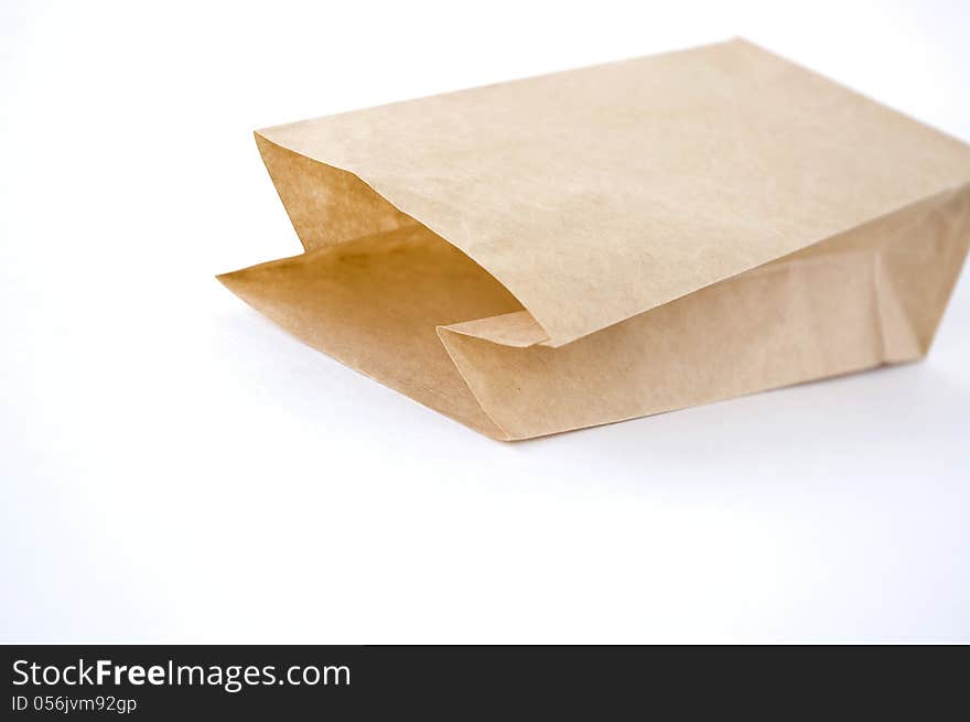 Close up brown paper bag