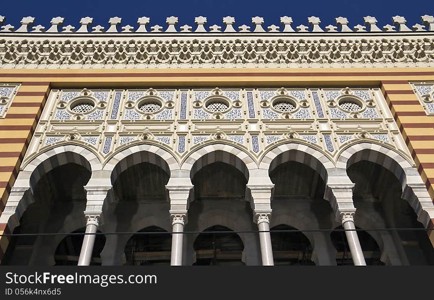 National library -details in Sarajevo, capital city of Bosnia and Herzegovina