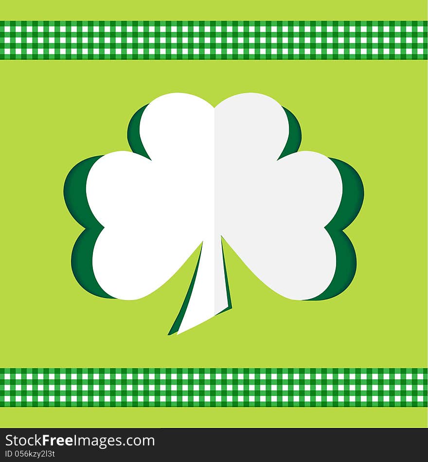 Clover card fold paper st.Patrick's day. Clover card fold paper st.Patrick's day