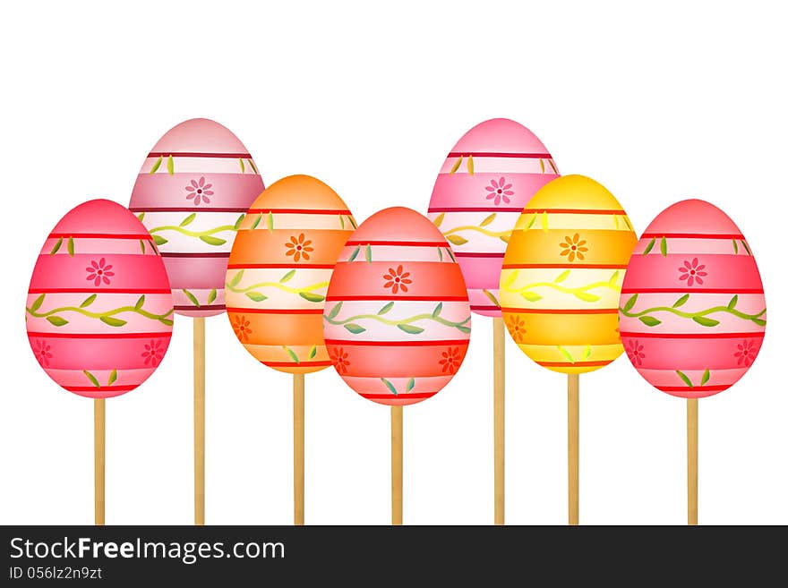 Colorful Easter eggs