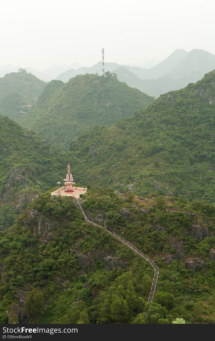 Small monument on a mountain