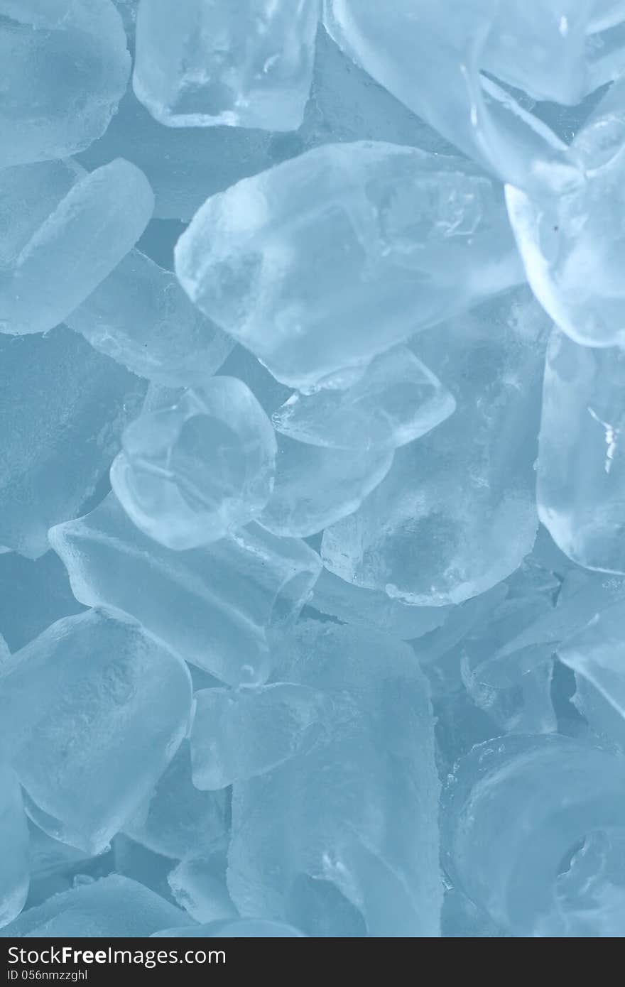 Cool ice background in blue